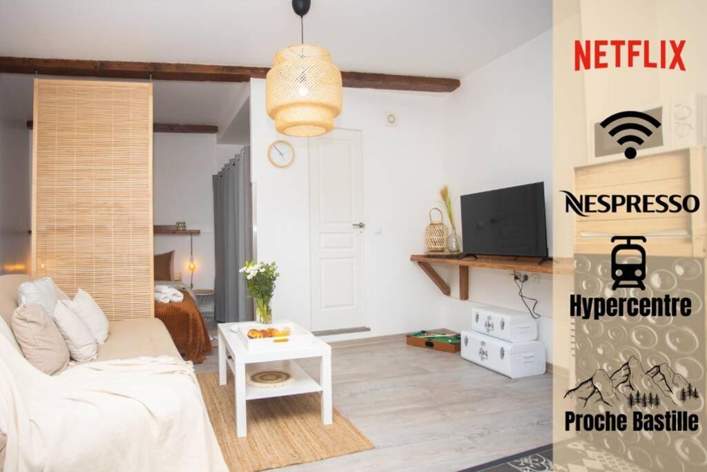 Apartament Le Boheme, Cosy, Hypercentre Grenoble Zewnętrze zdjęcie